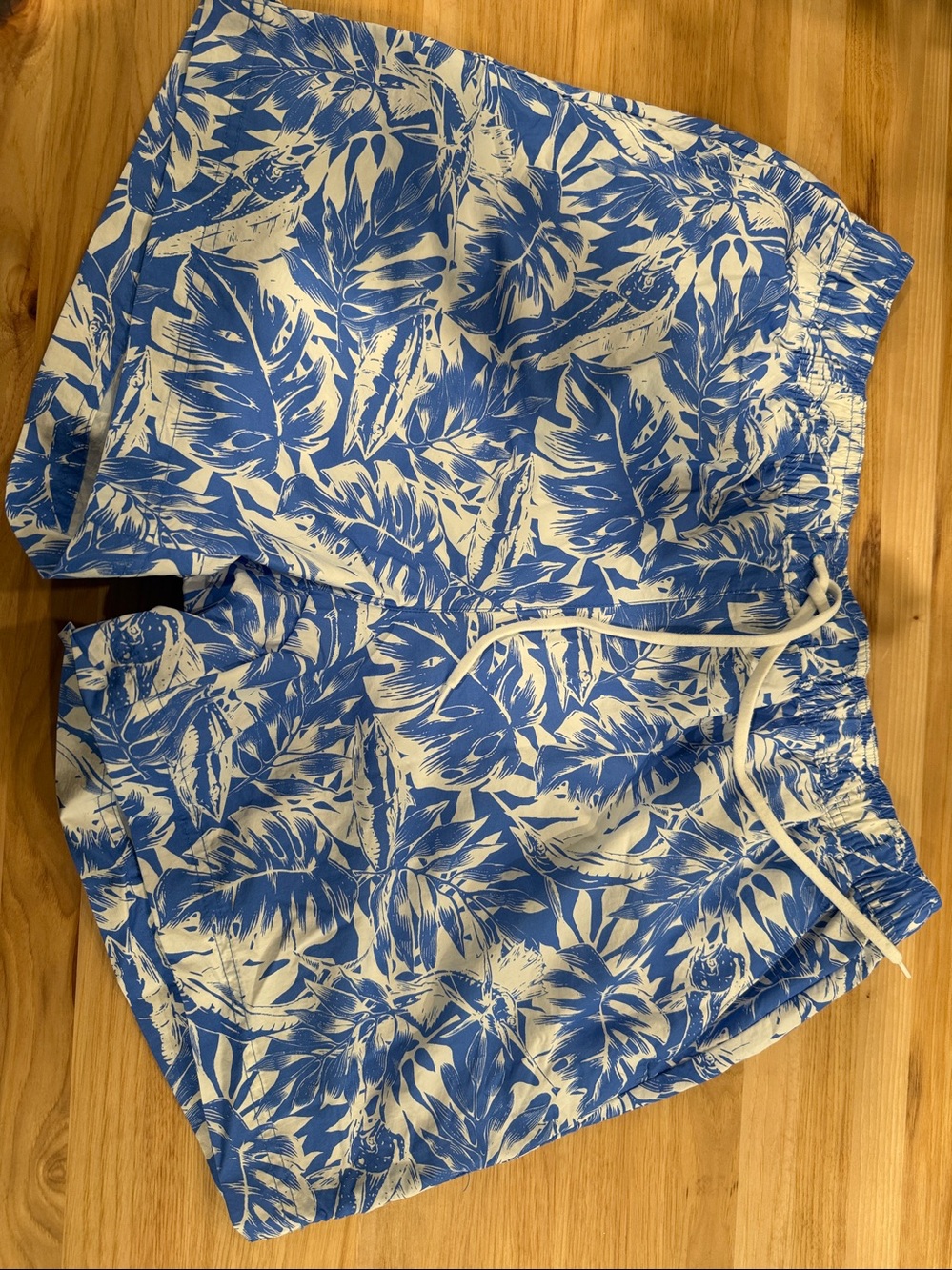 women’s Blue Floral Swim Shorts with Drawstring by columbia PFG fishing gear